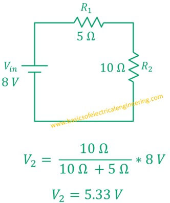 voltage-divider-example-with-5-and-10-ohm-resistor
